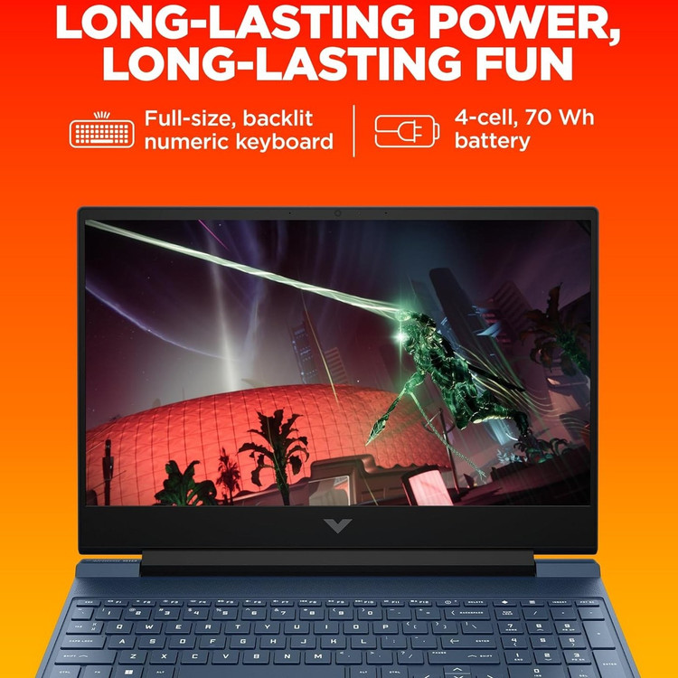 لپ تاپ 15.6 اینچ اچ پی مدل Victus 15 FA1082WM i5 13420H 16GB 512GB RTX 4050