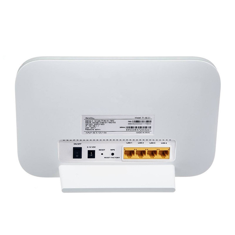 مودم TD-LTE ایرانسل مدل TF-i60 S1 به همراه سیم کارتTD-LTE وسیمکارت و 300 گیگابایت اینترنت یکساله