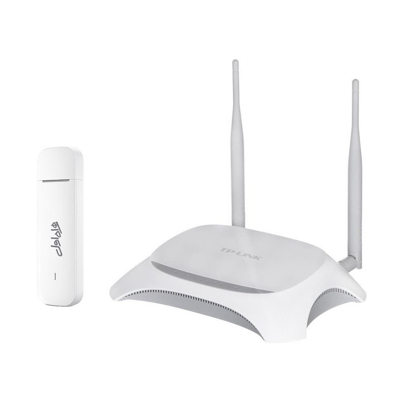 مودم 4G هوآوی مدل E3372 به همراه روتر تی پی لینک مدل TL-MR3420