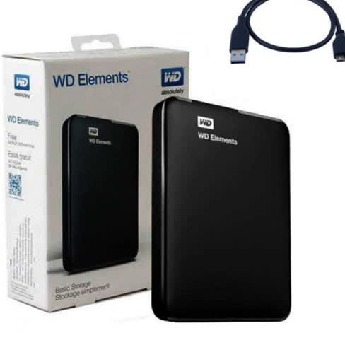 هارد اکسترنال وسترن دیجیتال مدل Elements ظرفیت 640 گیگابایت استوک بهترین کیفیت