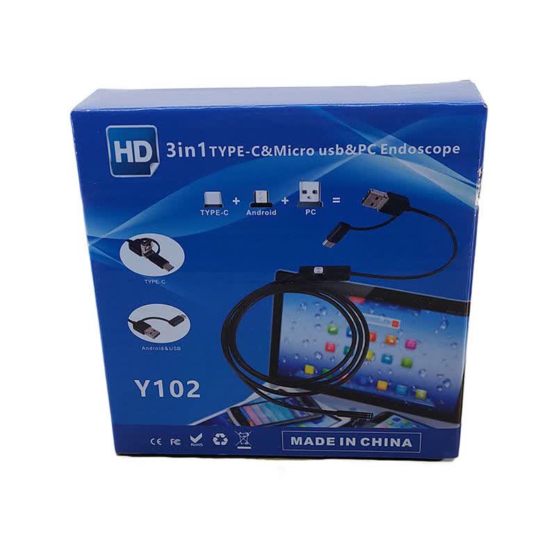 دوربین شلنگی آندوسکوپی پرتابل مدل Y101 با لنز 7mm و کابل 10 متر ارتباط USB سازگار با ویندوز و اندروید ضدآب