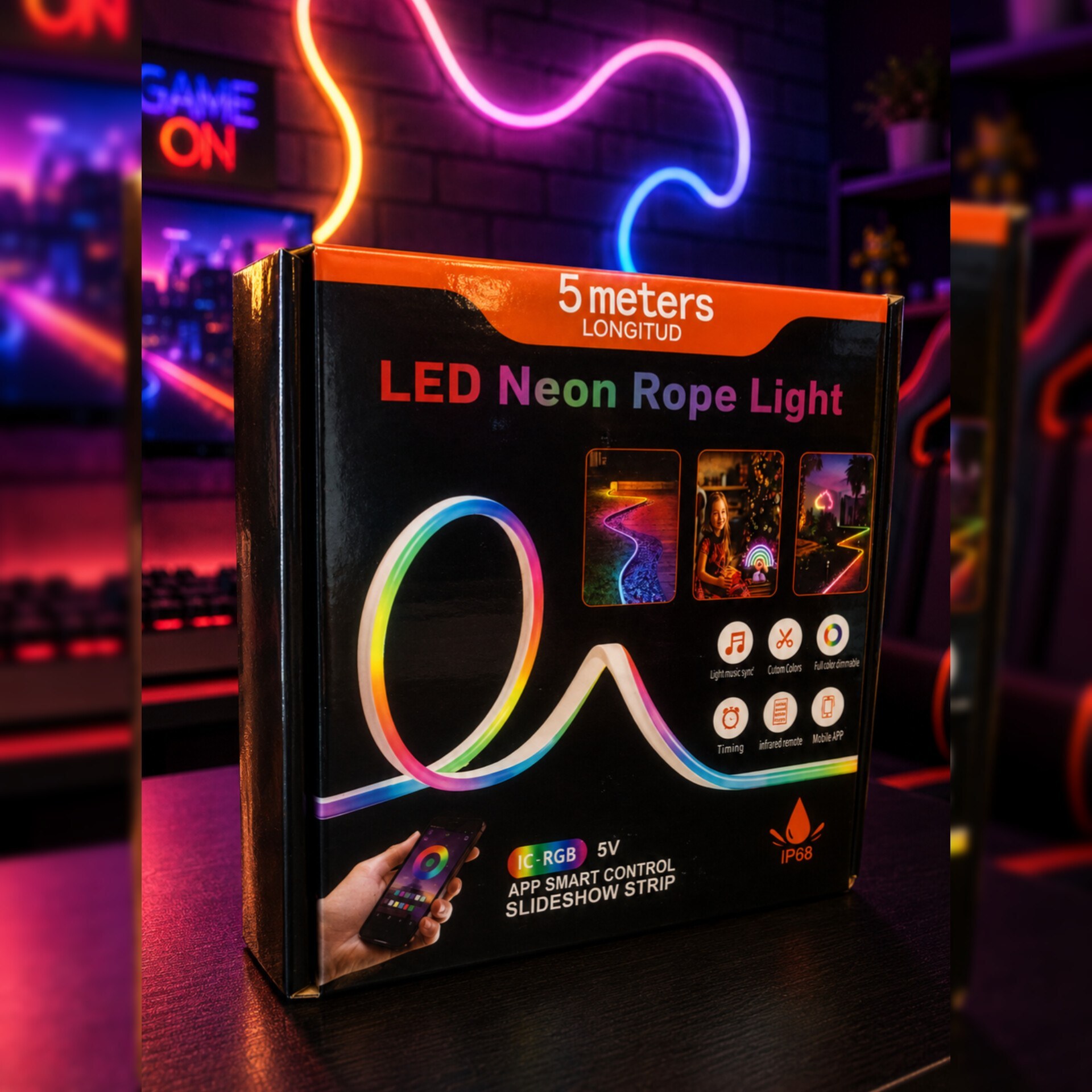 ریسه نئون فلکسی 5 متری IC-RGB
